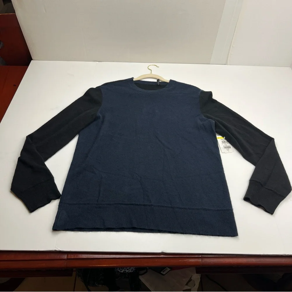 Theory Hilles Crewneck Cashmere‎ Sweater 100% Cashmere Mens NO SIZE TAG *FLAWED